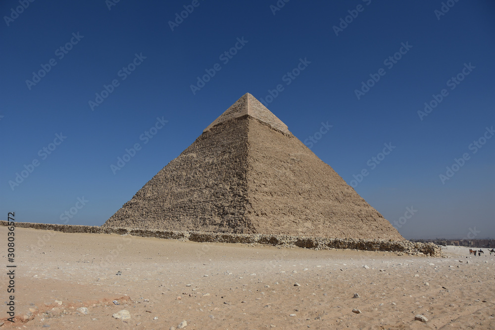 view of pyramid of khafre against clear sky view of pyramid of khafre against clear sky