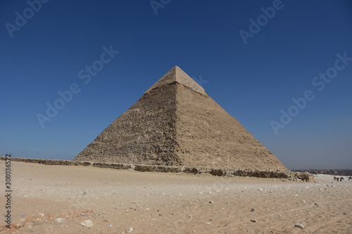 view of pyramid of khafre against clear sky