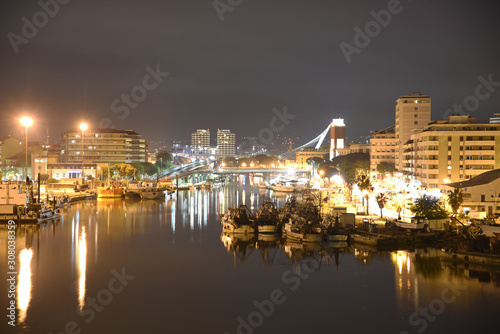 Beautiful Pescara City View by Night Illuminated 