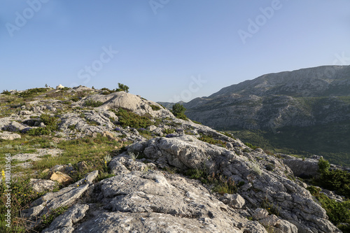 Rocky landscape in the mountains of Croatia near Split
