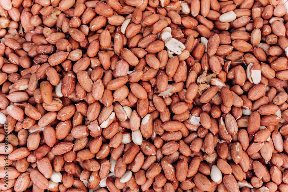 Closeup image of salted peanuts as a food background Closeup image of salted peanuts as a food background