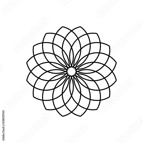 Abstract mandala on white background