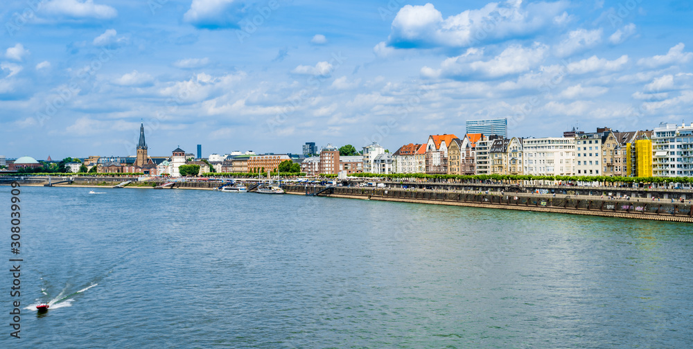 Obraz premium Aerial View of Duesseldorf in Germany - Europe