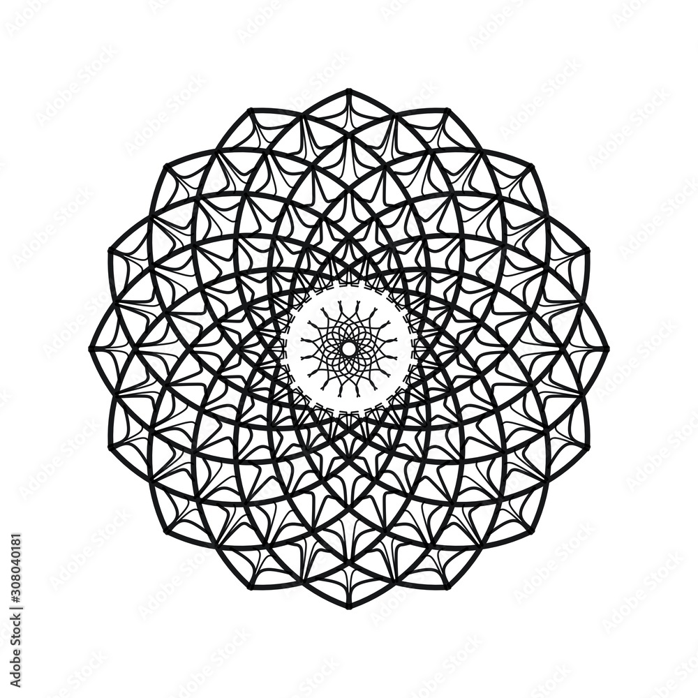 Abstract mandala on white background Abstract mandala on white background