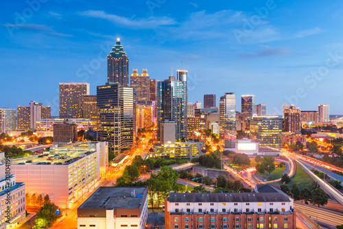 Atlanta, Georgia, USA downtown cityscape from above