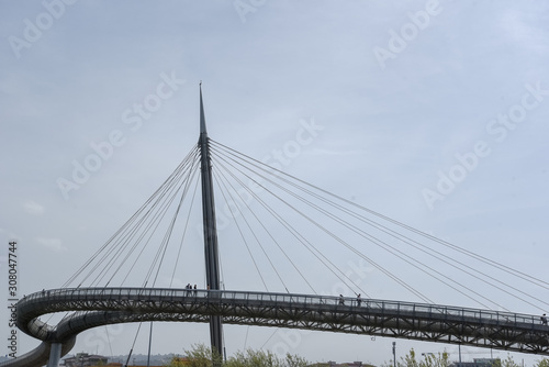 Steel Bridge Made with Suspensions and Cables