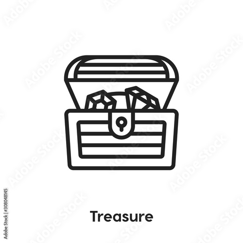 treasure icon vector. chest icon vector symbol illustration. Modern simple vector icon for your design. treasure icon vector	