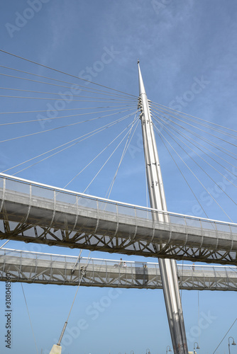 Ponte del Mare in Pescara by Morning with Pedestrian and Bicycle Path