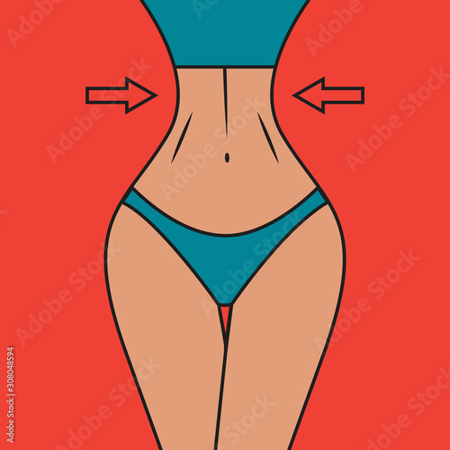 Slim waist with arrows