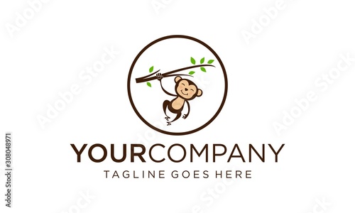 Cute monkey for logo design concepts