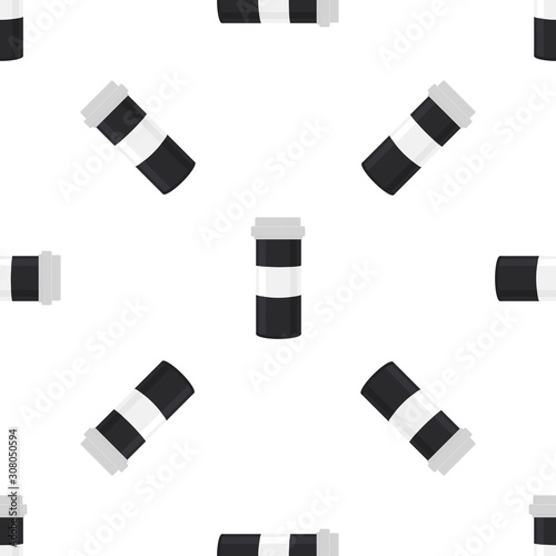 Illustration on theme big colored set different types of pills inside close jar