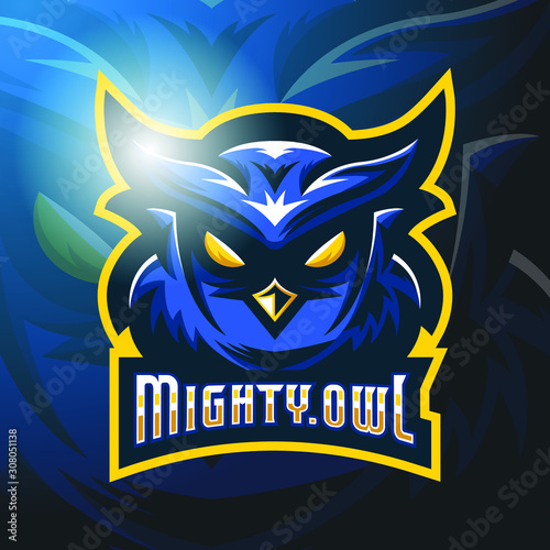 stock vector owl mascot logo illustration