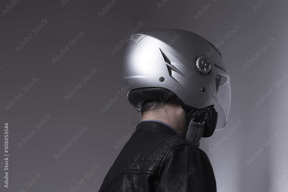 man with helmet
