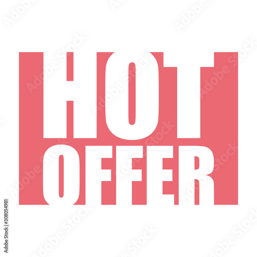 red vector banner hot offer