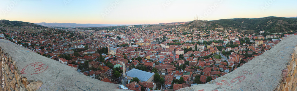A panorama view of Kastamonu city from castle. Kastamonu is old historical town of Turkey.