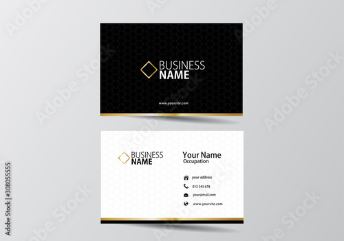 Wallpaper Mural golden business card. visiting card template Torontodigital.ca