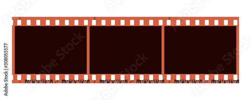 Three photo camera blank frames. Camera roll