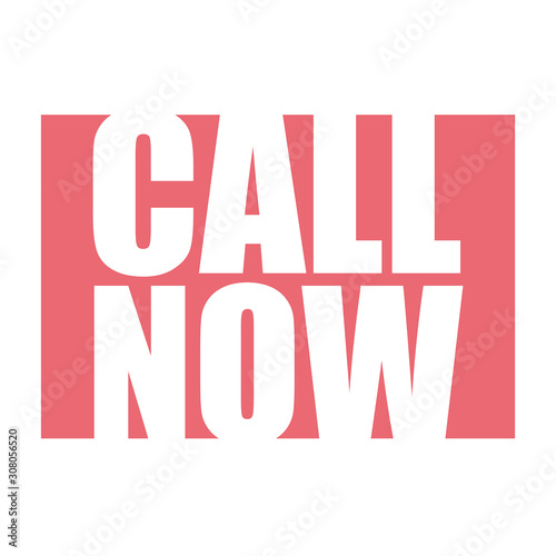 red vector banner call now