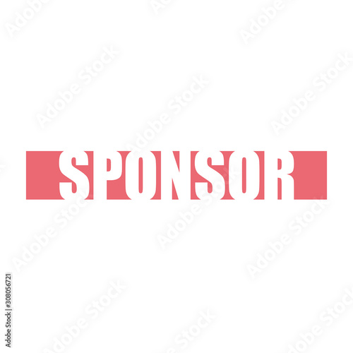 red vector banner sponsor