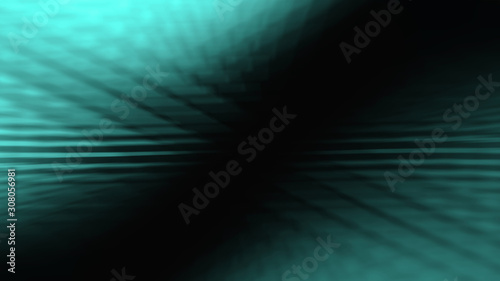 Abstract cyan light pattern. Very dynamic array of geometric elements