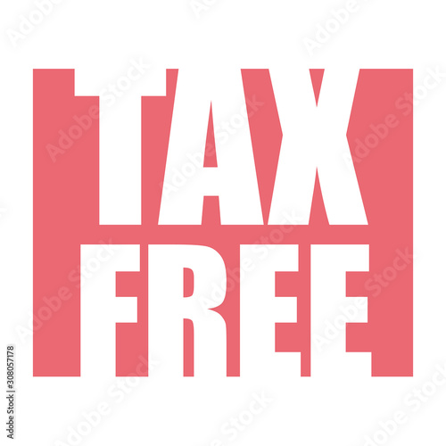 red vector banner tax free