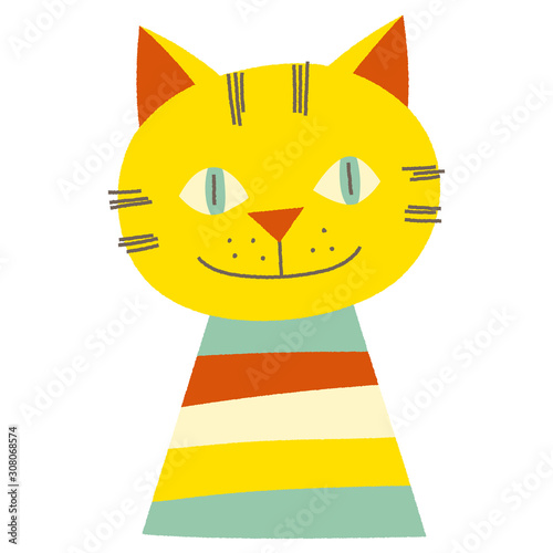Illustration of cute cat character
