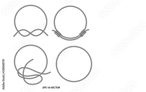 set of rope or country lasso concept. easy to modify