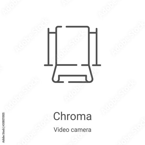 chroma icon vector from video camera collection. Thin line chroma outline icon vector illustration. Linear symbol for use on web and mobile apps, logo, print media