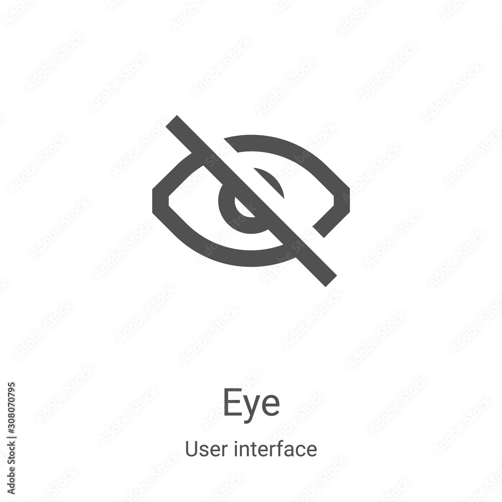 Fotografie eye icon vector from user interface collection