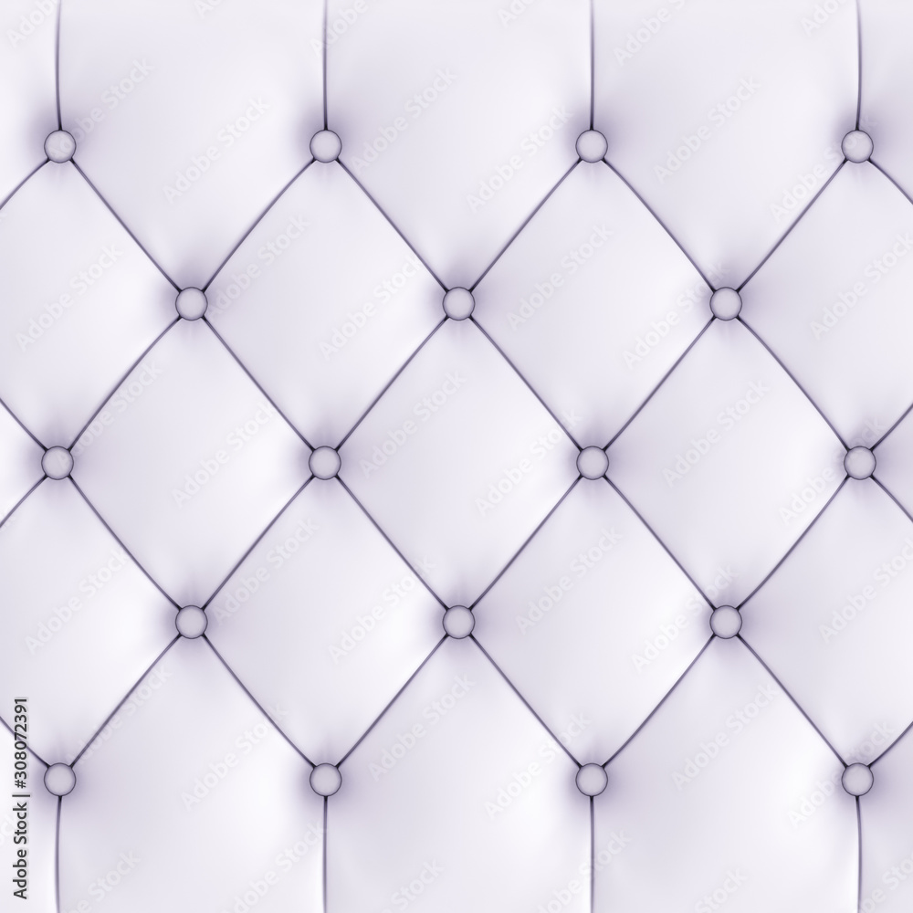 A quilted soft light leather panel witch button. 3d rendering A quilted soft light leather panel witch button. 3d rendering