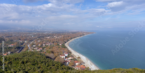 View of Panteleimonos beach, Pieria, Greece.