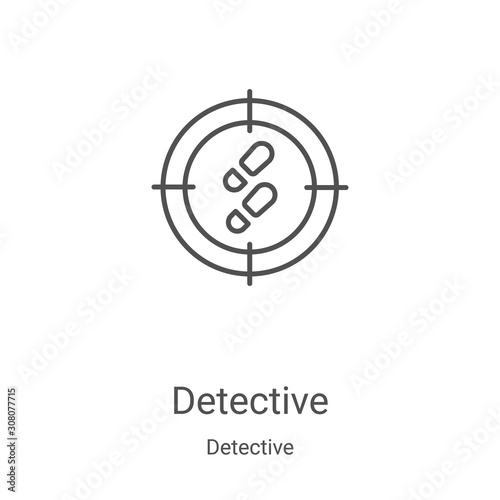 detective icon vector from detective collection. Thin line detective outline icon vector illustration. Linear symbol for use on web and mobile apps, logo, print media