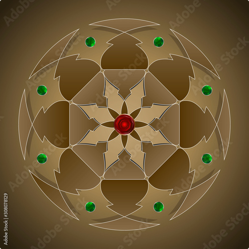 Decorative plate with abstract pattern