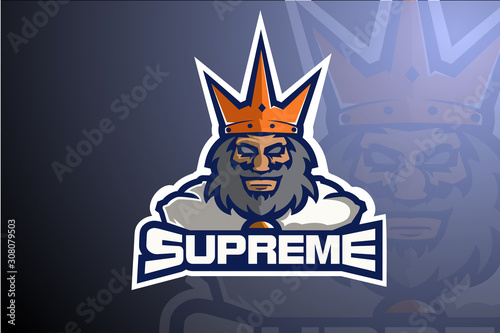 King  E-Sports logo,mascot Logo,editable vector.vector esports