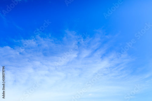 Abstract background, Summer blue sky and white soft cloud in sunny day