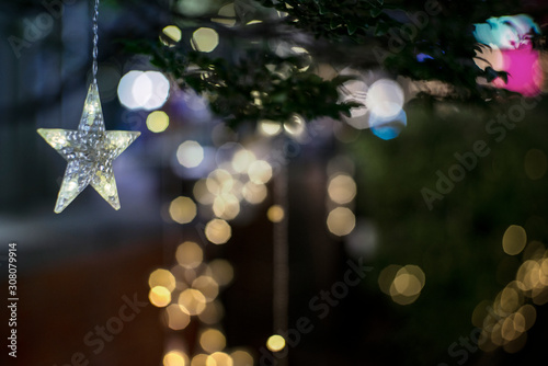 Stars bokeh effect.Colorful background.texture background.