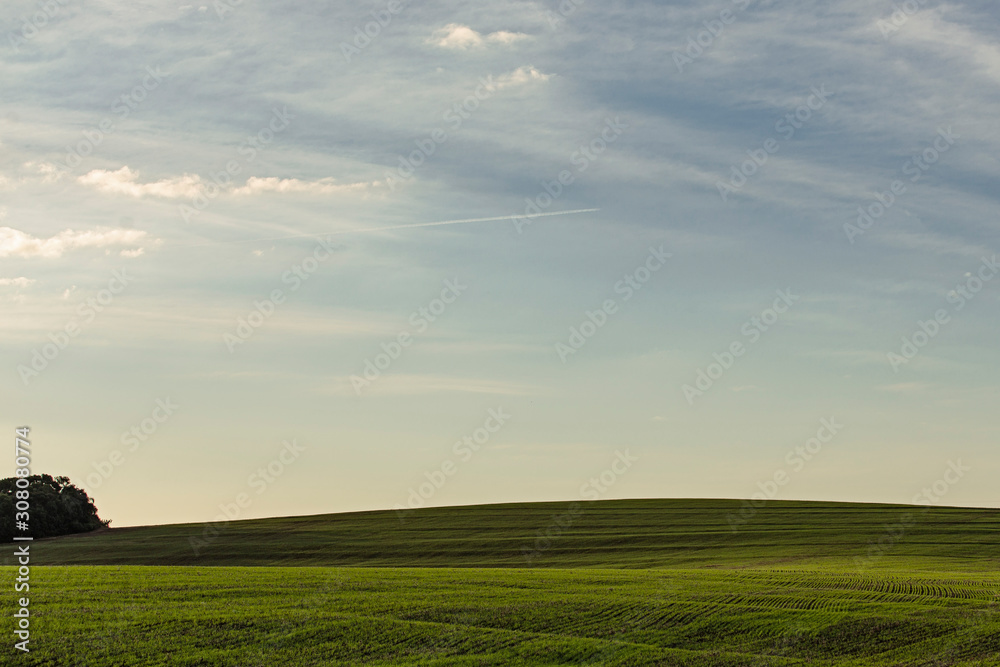 Landscape Sunset Green Landscape Sunset Green
