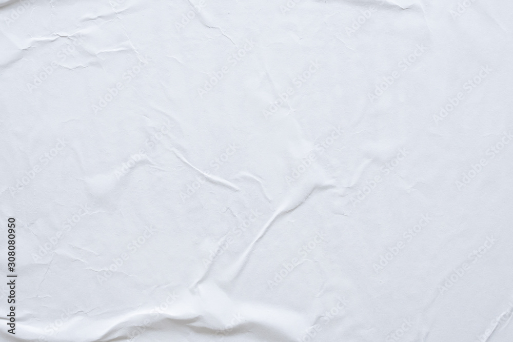 Blank white crumpled and creased paper poster texture background Blank white crumpled and creased paper poster texture background