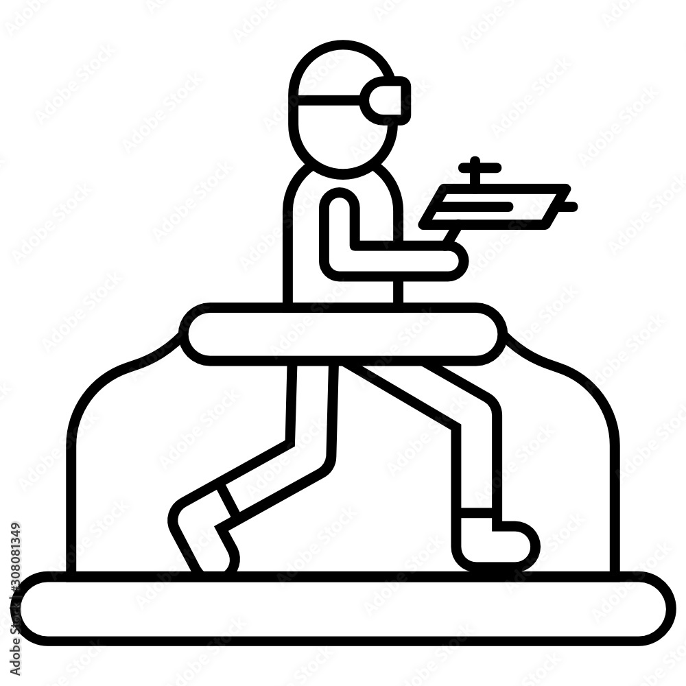 Standing Vr Platform Vector Icon design concept, Standing Vr Platform Vector Icon design concept,