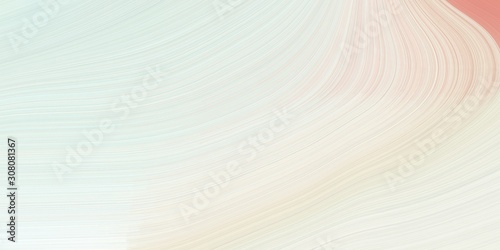 Vászonkép smooth swirl waves background design with beige, dark salmon and light gray colo