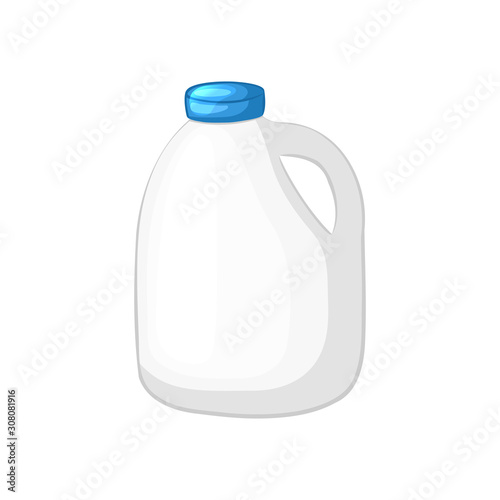 Milk in the canister. Cartoon icon. Isolated object on a white background. Vector illustration.