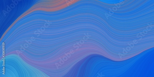 contemporary waves design with royal blue  medium purple and rosy brown color