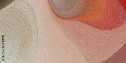 modern waves background design with rosy brown, sienna and moderate red color