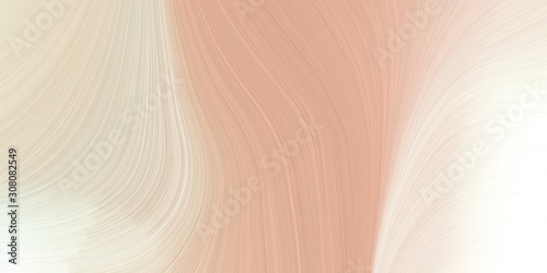 modern soft curvy waves background design with baby pink, sea shell and tan color