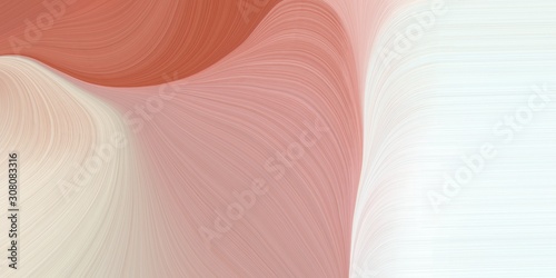 abstract waves design with antique white, indian red and linen color