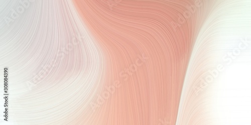 elegant curvy swirl waves background design with antique white, burly wood and dark salmon color