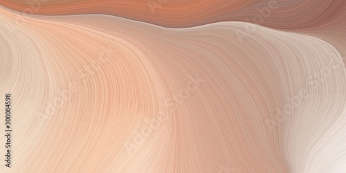 modern soft swirl waves background design with tan, indian red and antique white color