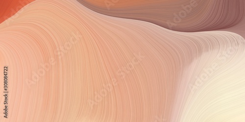 modern soft swirl waves background design with burly wood, pastel brown and blanched almond color