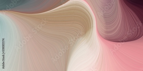 modern waves background design with rosy brown, old mauve and light gray color