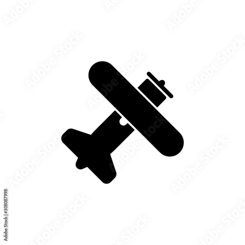 aeroplane icon vector isolated on white background